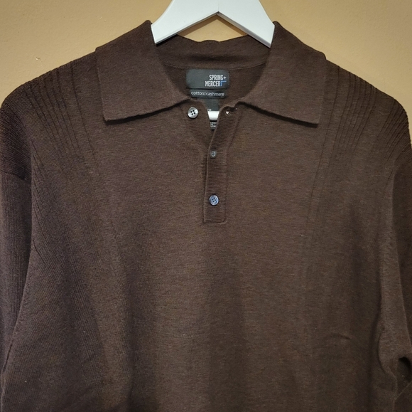 Spring+Mercer Cotton Cashmere Sweater - dark brown - Picture 2 of 5